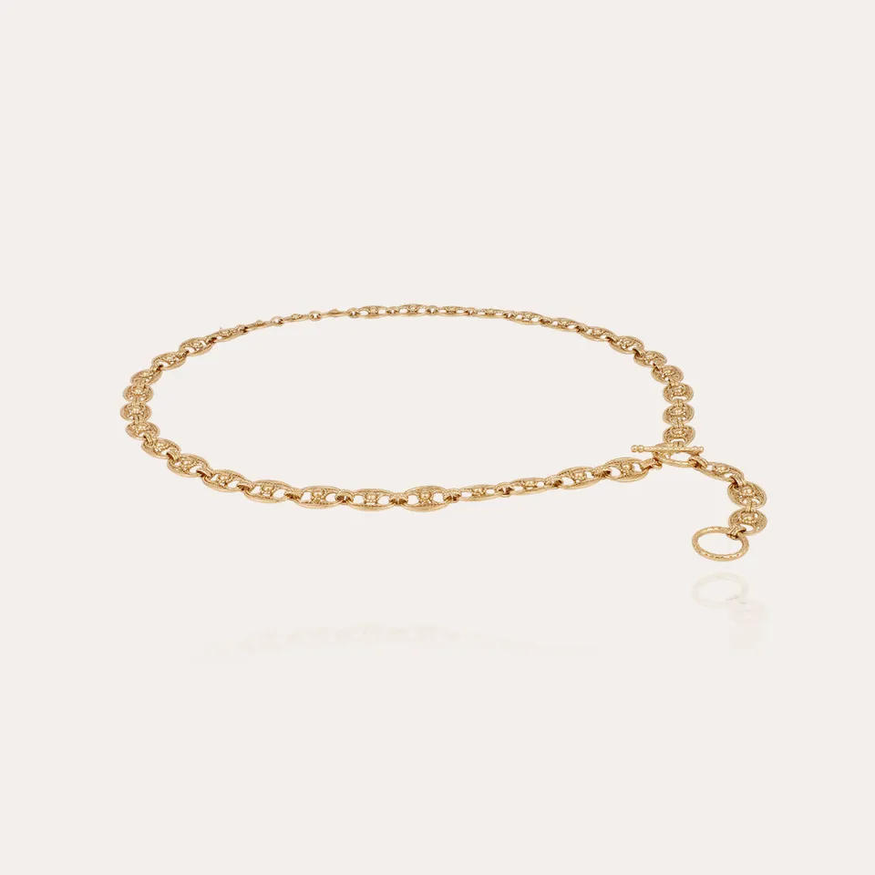 gas-bijoux-carthage-ceinture-vintage-larges-maillons-ovales-filigrane-dor-e-l-or image 1