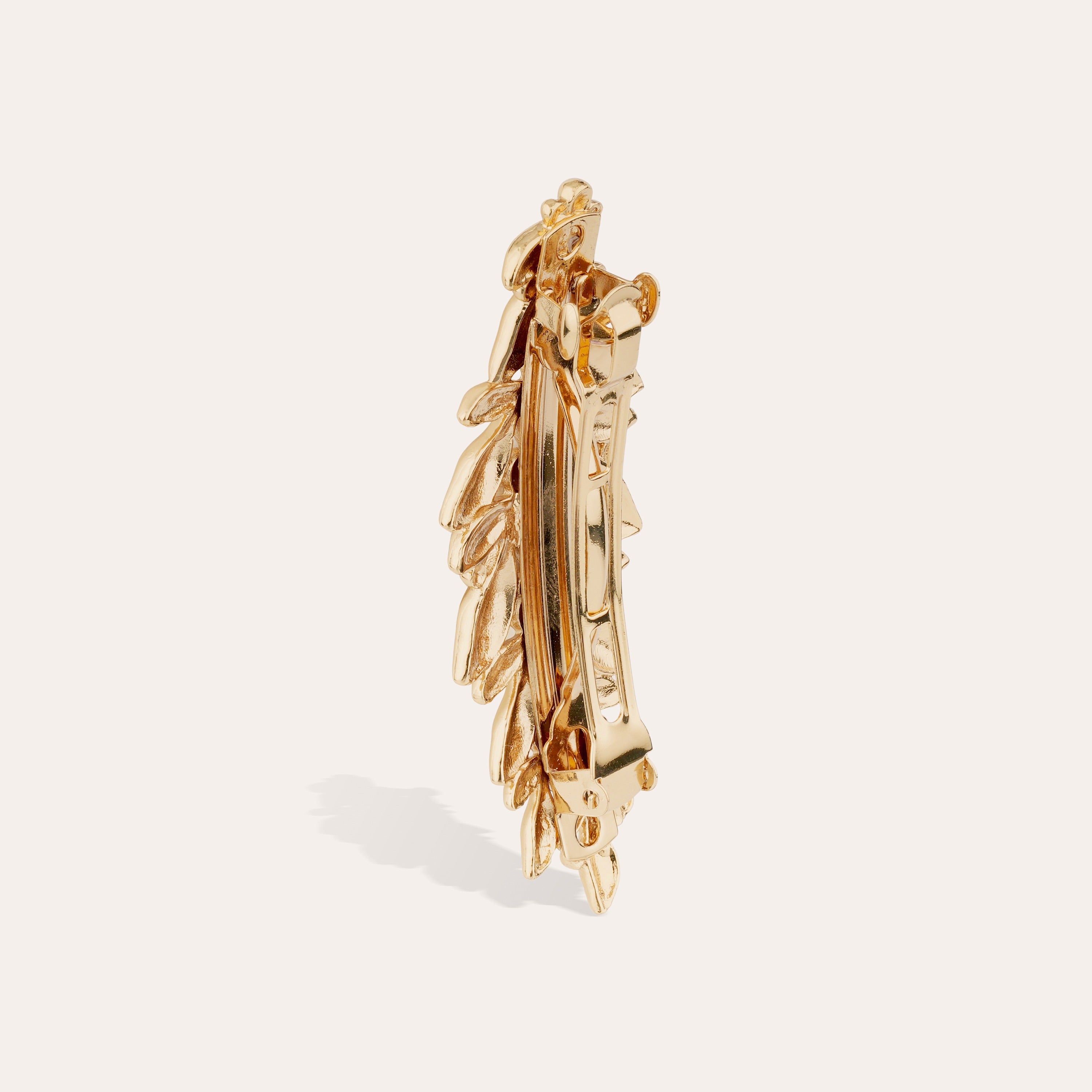 gas-bijoux-barrette-olea-dor-e-l-or-fin-design-ajour-feuille-d-olivier image 3