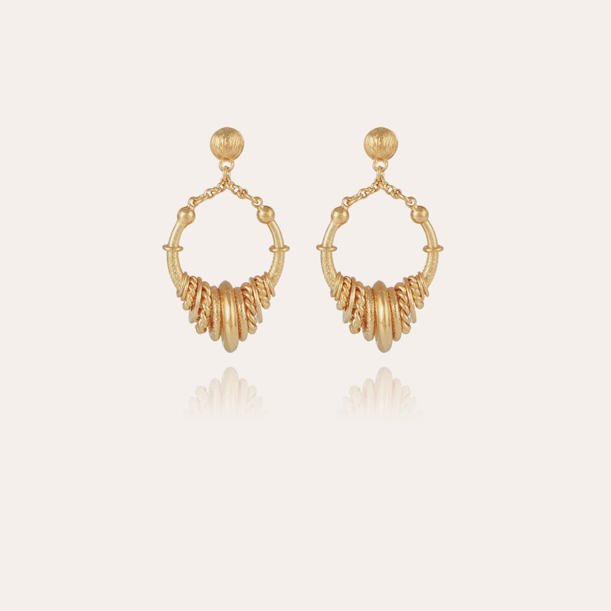 gas-bijoux-maranzana-mini-boucles-d-oreilles-cascade-anneaux-dore9s image 1