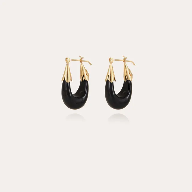 gas-bijoux-boucles-d-oreilles-cume-petit-mod-le-ac-tate-noir-dor image 1