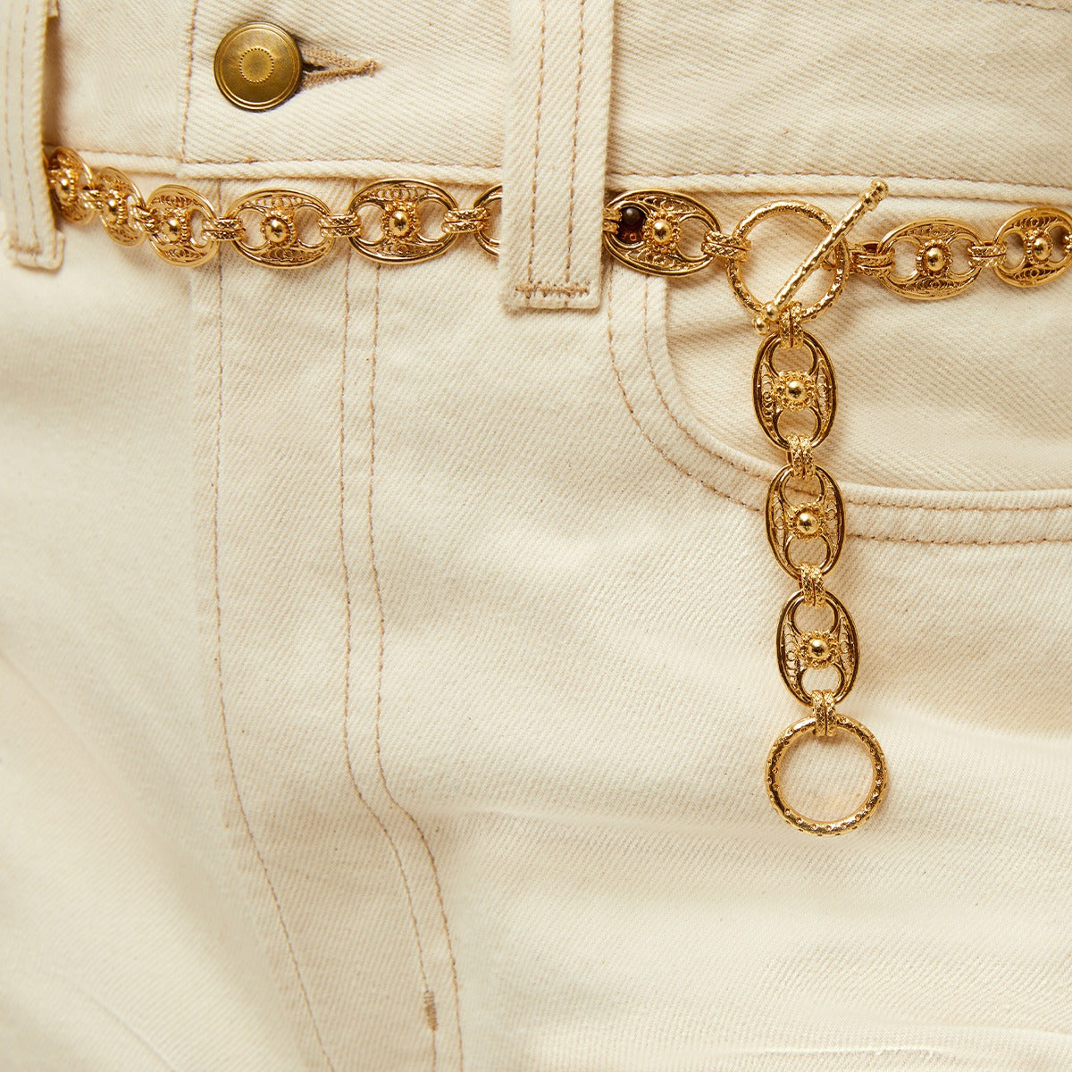 gas-bijoux-carthage-ceinture-vintage-larges-maillons-ovales-filigrane-dor-e-l-or image 2