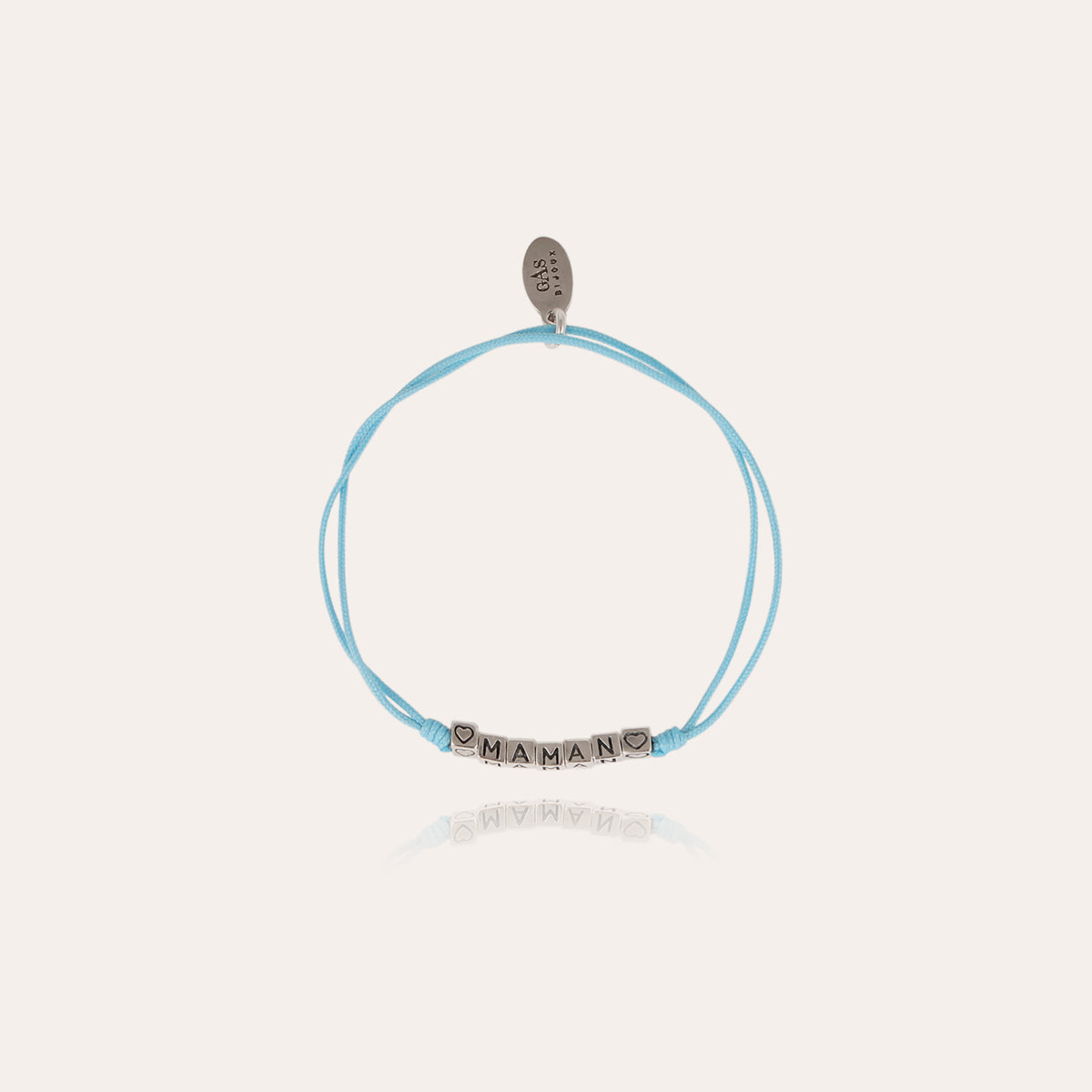 gas-bijoux-bracelet-maman-porte-bonheur-cubes-argent-s-ajustable image 1