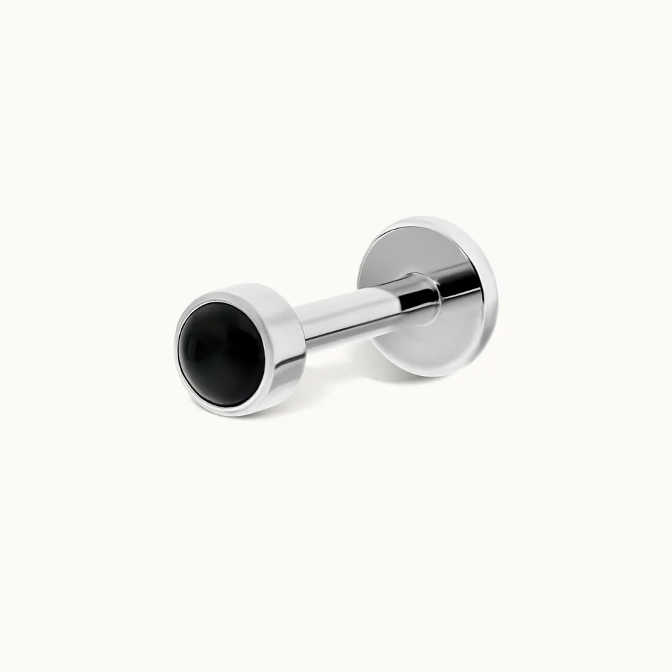 obsidian-piercing-onyx-cab-embout-piercing-titane-pierre-onyx-noire image 1