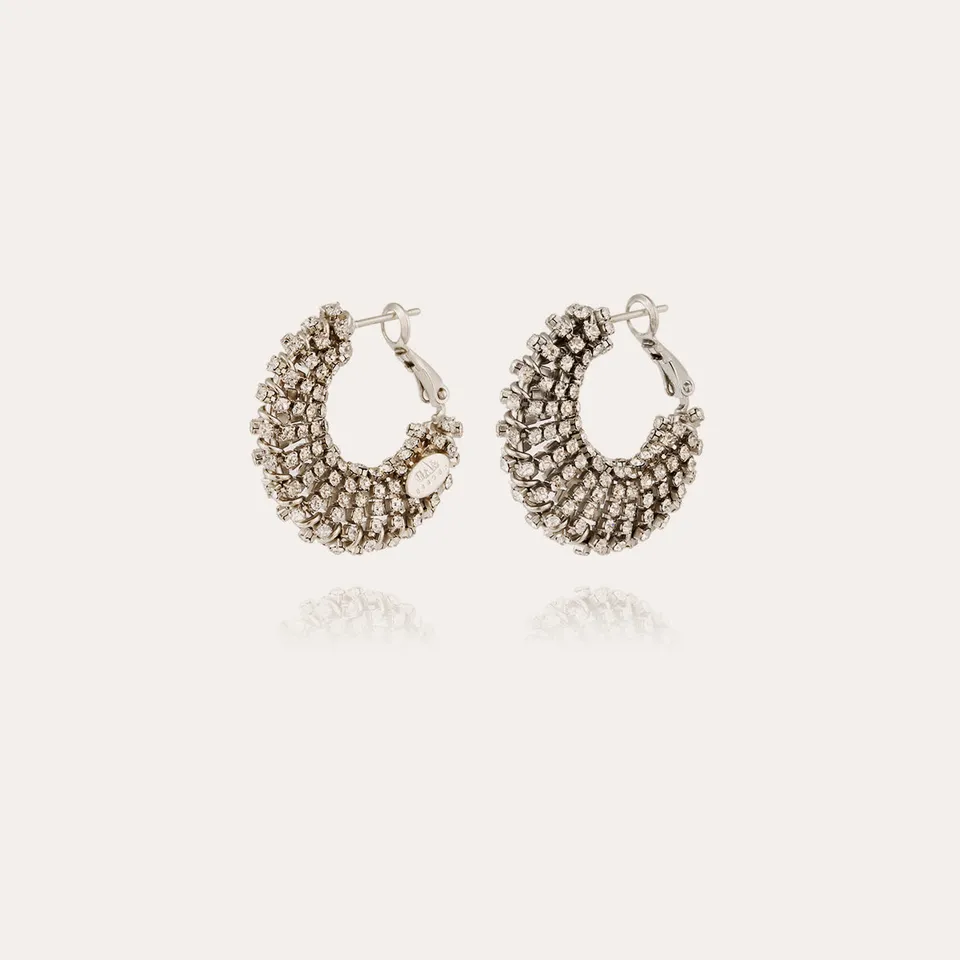gas-bijoux-boucles-d-oreilles-izzia-strass-petit-mod-le-cr-oles-rhodium-3-cm image 1