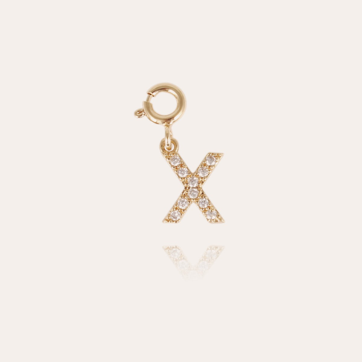 gas-bijoux-charm-pendentif-lettre-x-strass-dor-l-or-fin-2-cm image 2