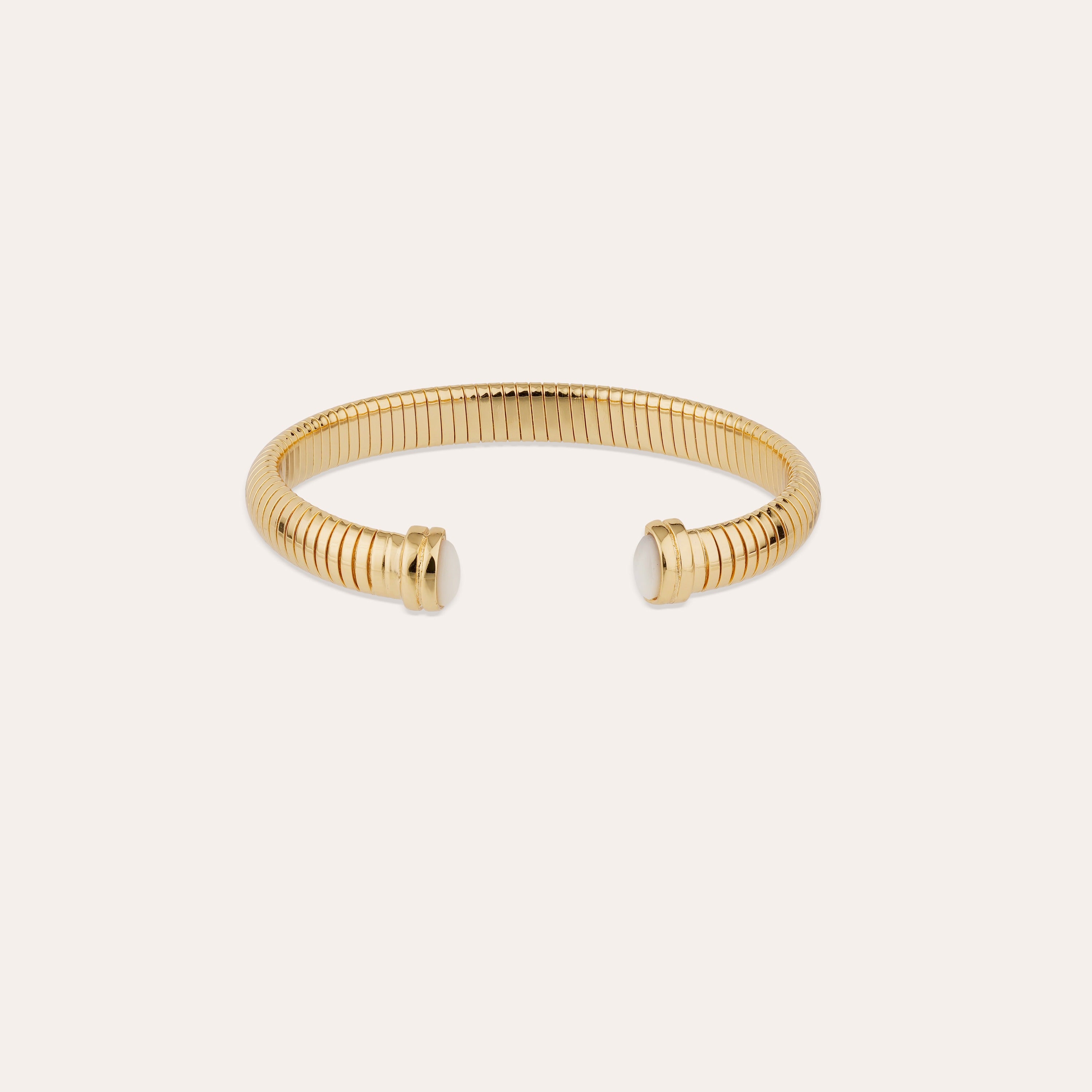 gas-bijoux-bracelet-jonc-antigone-nacre-blanche-dor-l-or-fin image 1