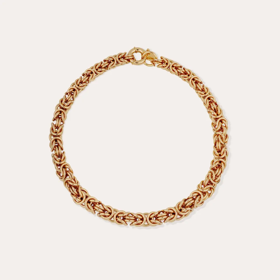 gas-bijoux-collier-claude-dor-cha-ne-maille-byzantine-d-grad-e-l-or-fin image 1