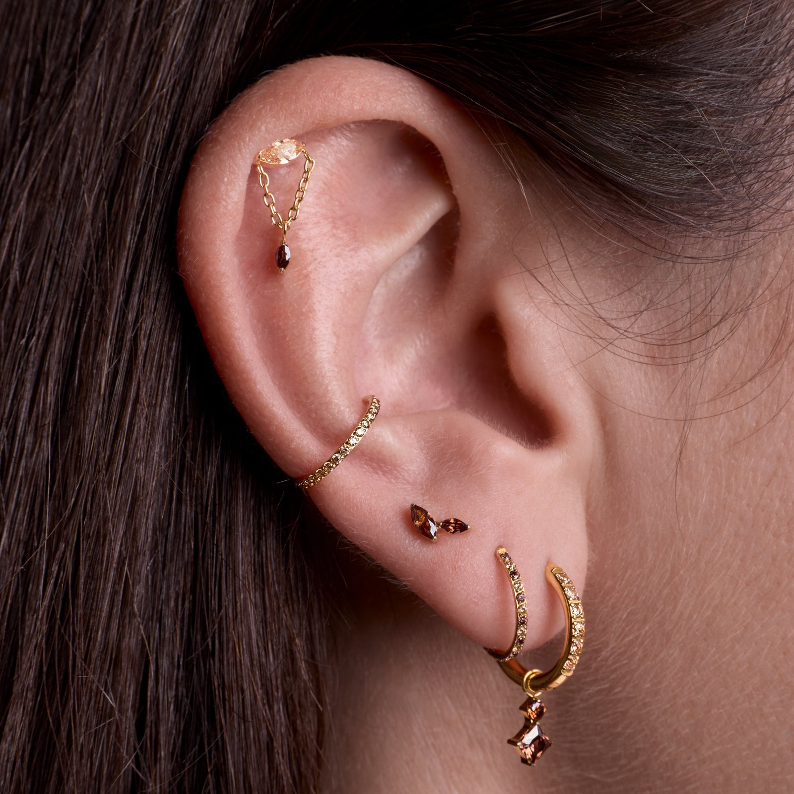 obsidian-piercing-macchiato-embout-piercing-titane-double-marquise-caf-champagne image 4