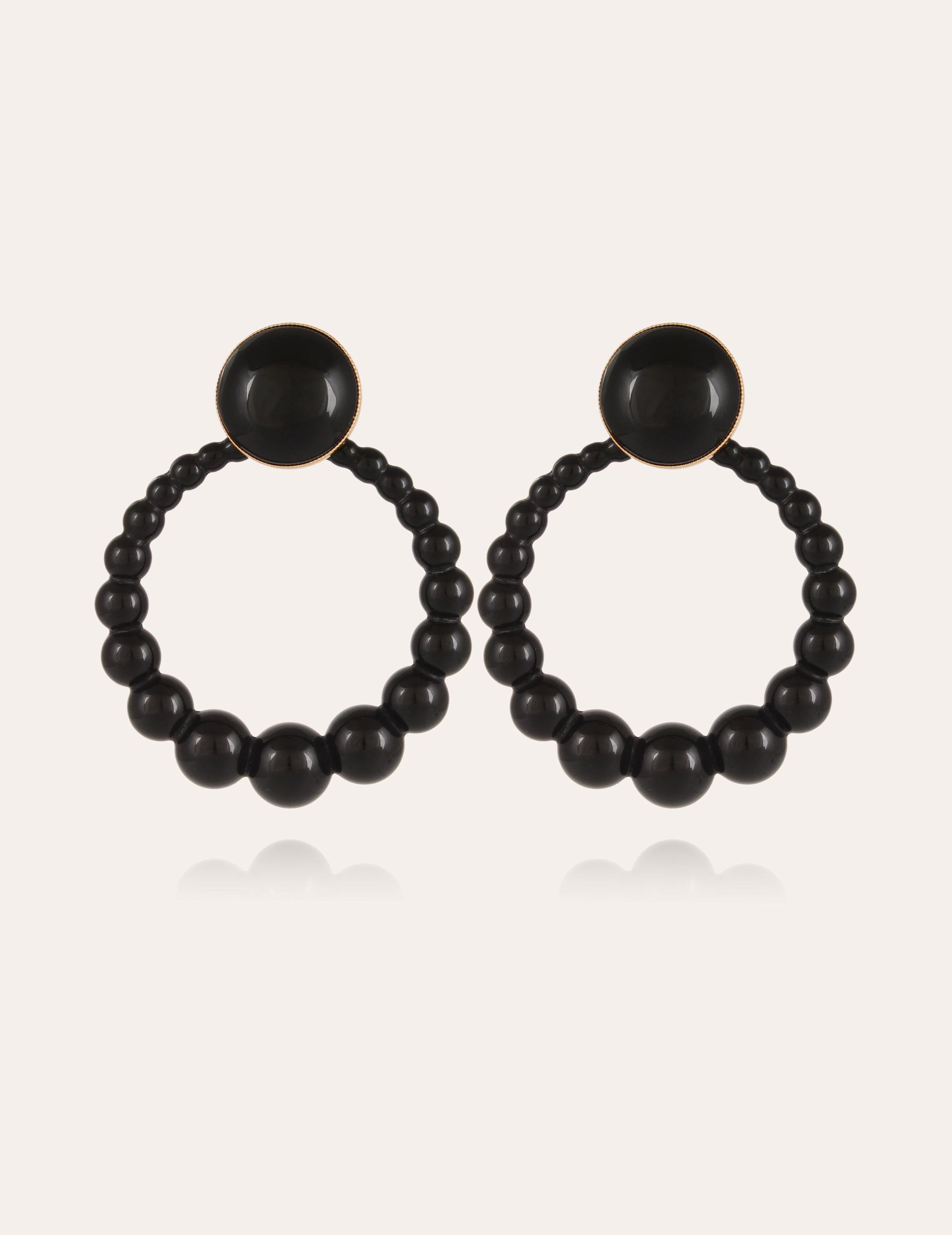 gas-bijoux-boucles-d-oreilles-andy-grand-mod-le-ac-tate-noir-perles-en-d-grad-et image 1