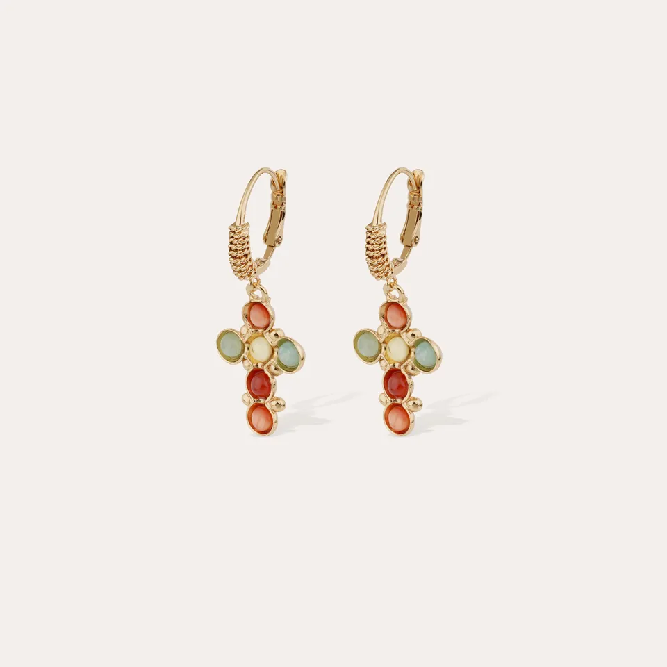 gas-bijoux-boucles-d-oreilles-tao-cruzita-dor-es-l-or-fin-croix-cabochons-cornal image 1