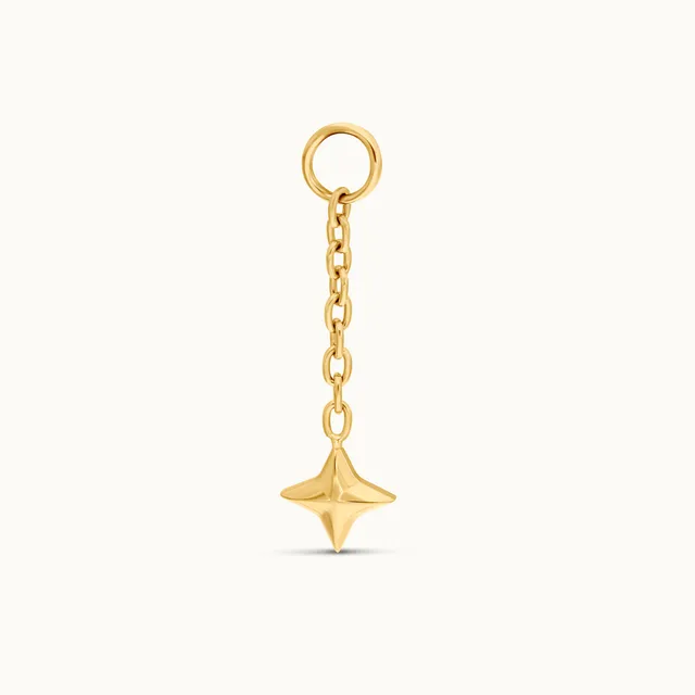 obsidian-piercing-cometa-charm-toile-quatre-branches-avec-cha-ne-titane-ou-pvd-g image 1