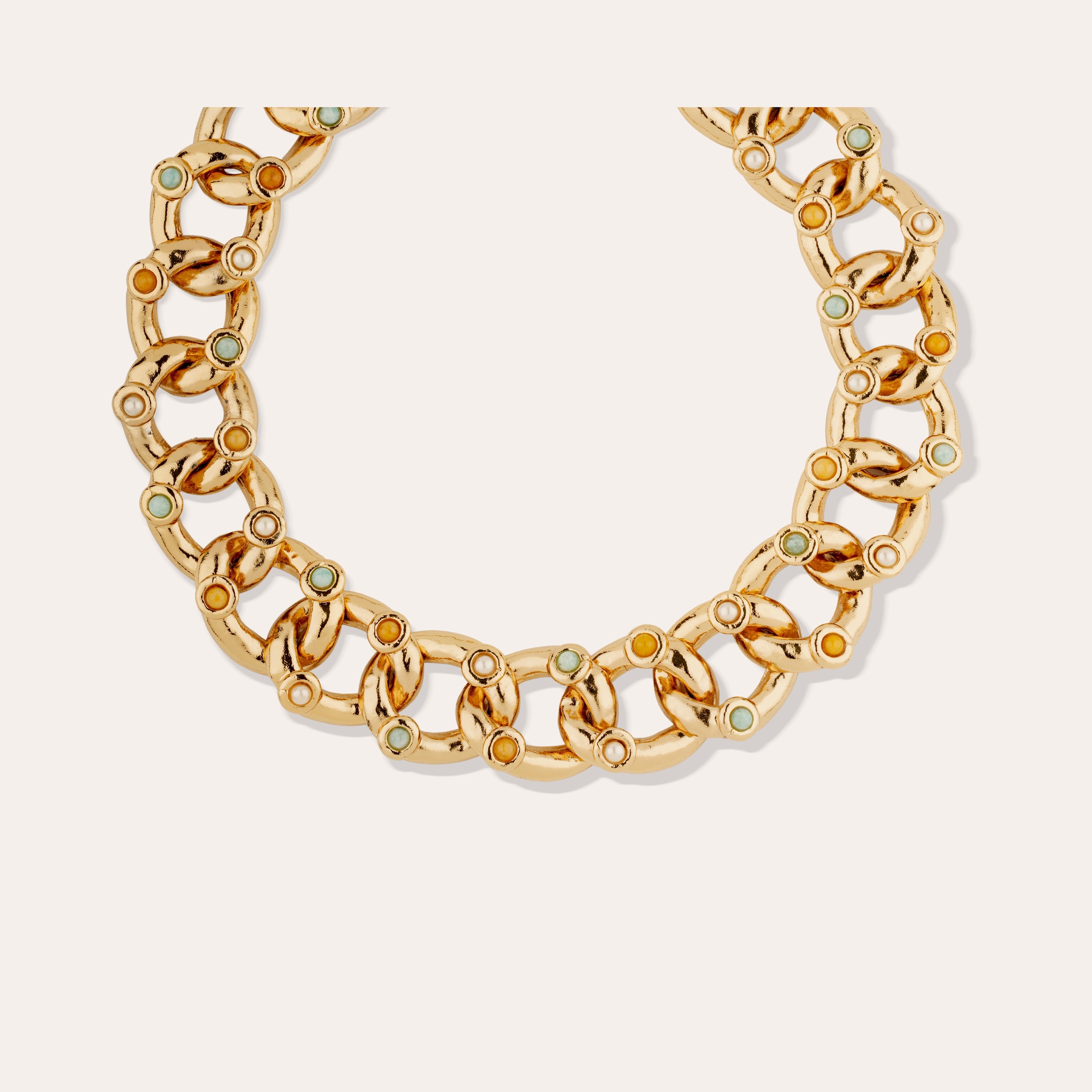 gas-bijoux-collier-mitsi-petit-mod-le-laiton-dor-l-or-fin-amazonite-maille-gourm image 4