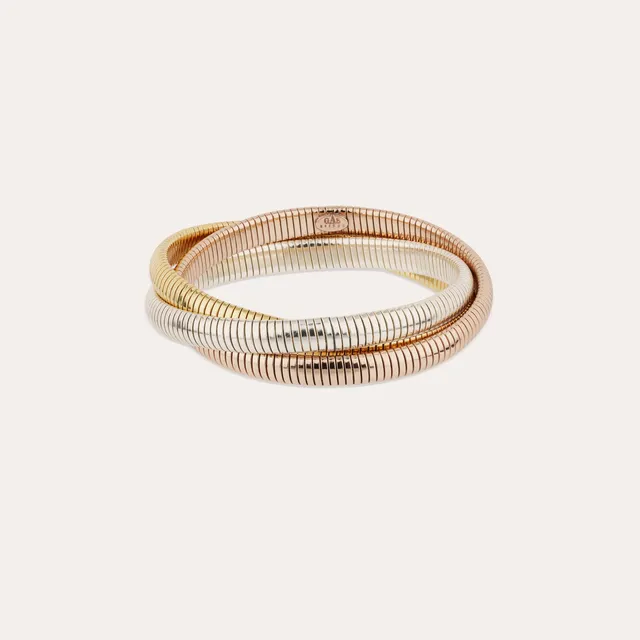 gas-bijoux-bracelet-infinity-trois-rangs-petit-mod-le-bicolore image 1