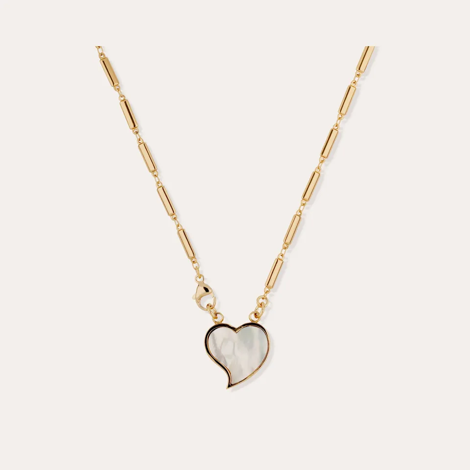 gas-bijoux-collier-mirage-coeur-petit-mod-le-dor-pendentif-c-ur-en-nacre-blanche image 1