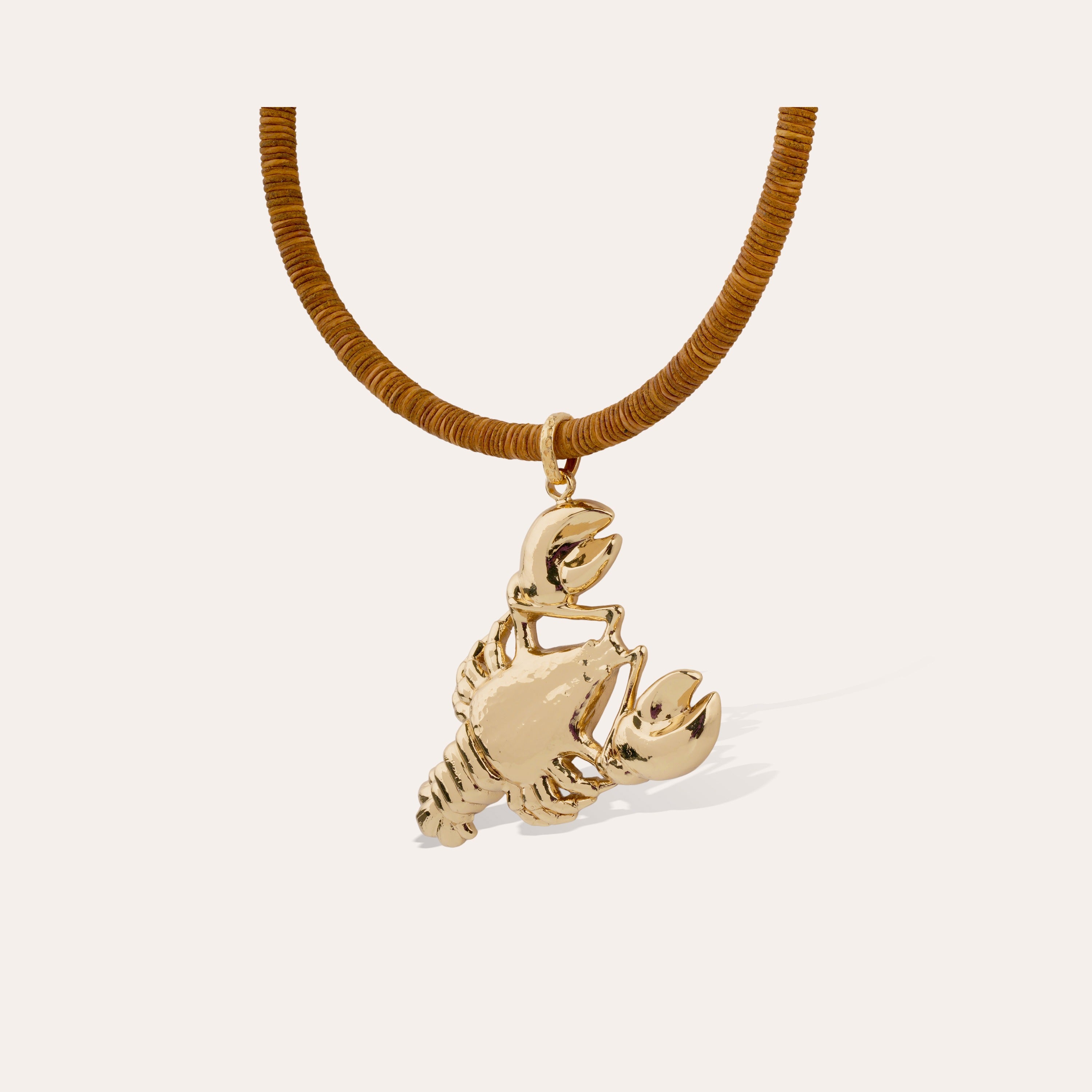 gas-bijoux-collier-sari-homarea-dor-l-or-fin-pendentif-homard-sculpt image 2