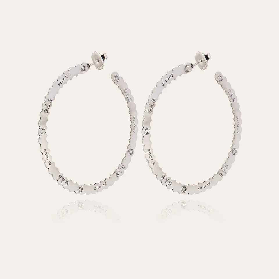 boucles-d-oreilles-cr-oles-bolduc-gas-bijoux-grand-mod-le-argent-es image 1