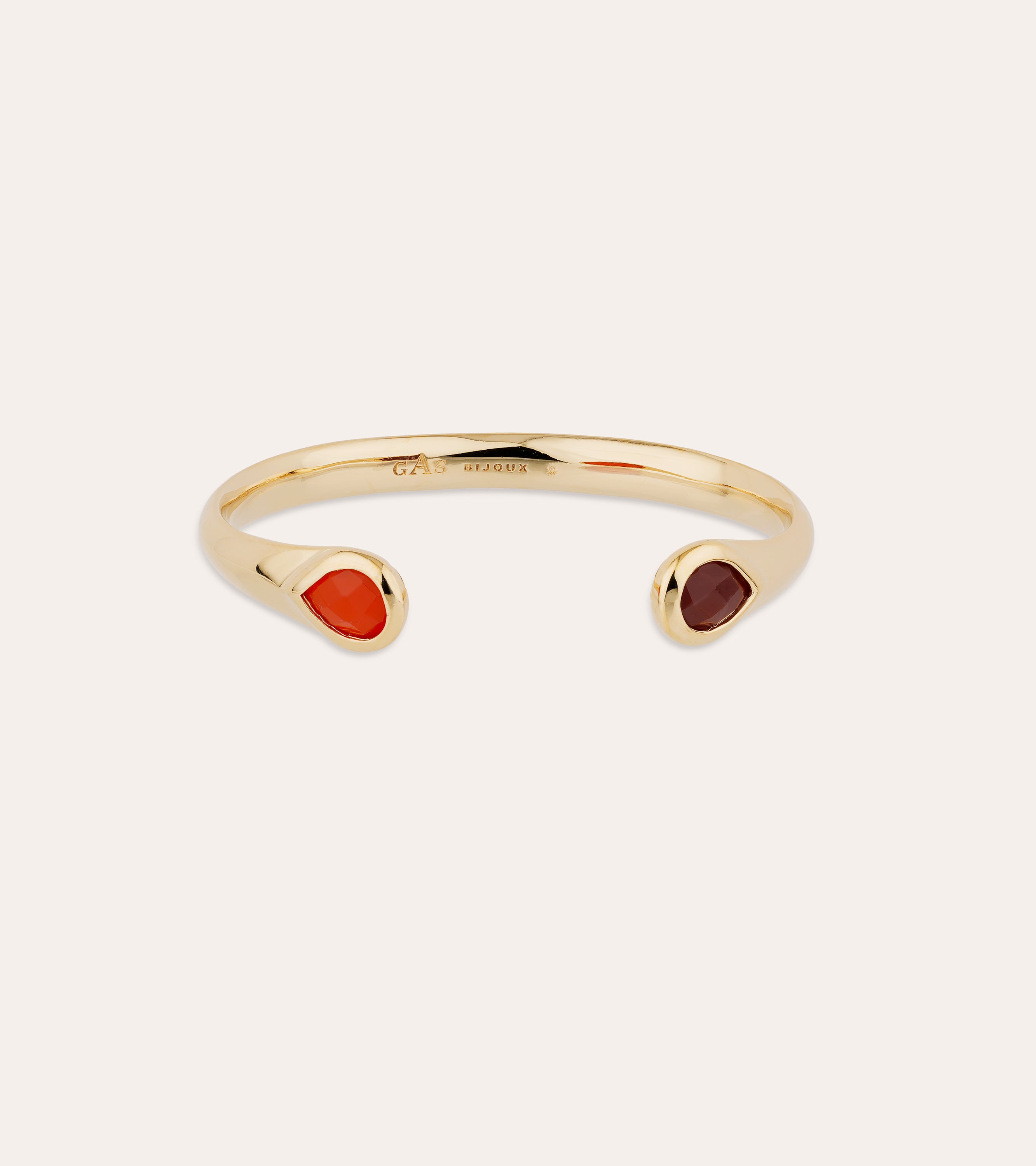 gas-bijoux-bracelet-saint-germain-jonc-dor-l-or-fin-deux-pierres-fines-cornaline image 1