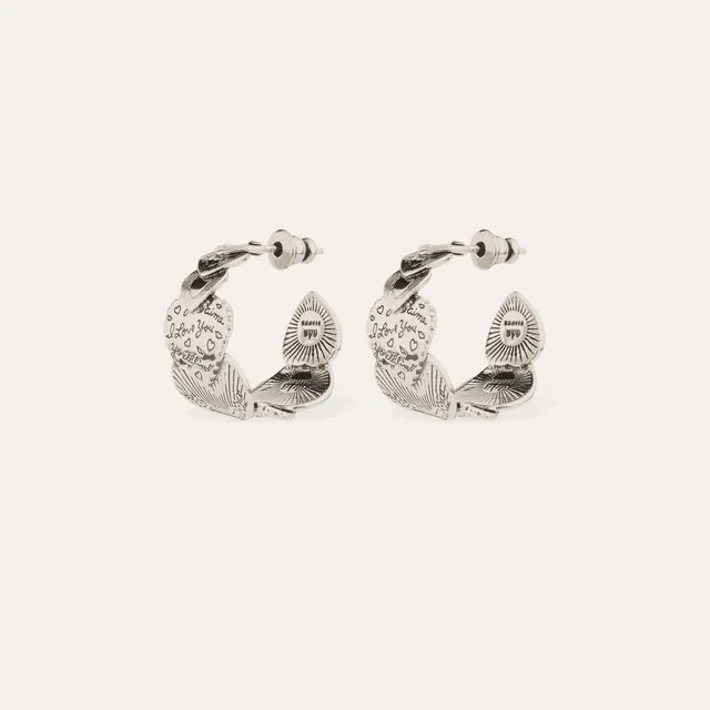 gas-bijoux-cr-oles-cuore-love-petit-mod-le-argent-es-c-urs-grav-s-main image 1