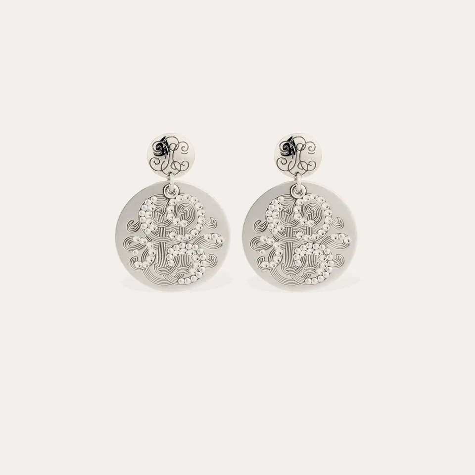 gas-bijoux-boucles-d-oreilles-diva-strass-petit-mod-le-m-daillon-argent-grav-et- image 1
