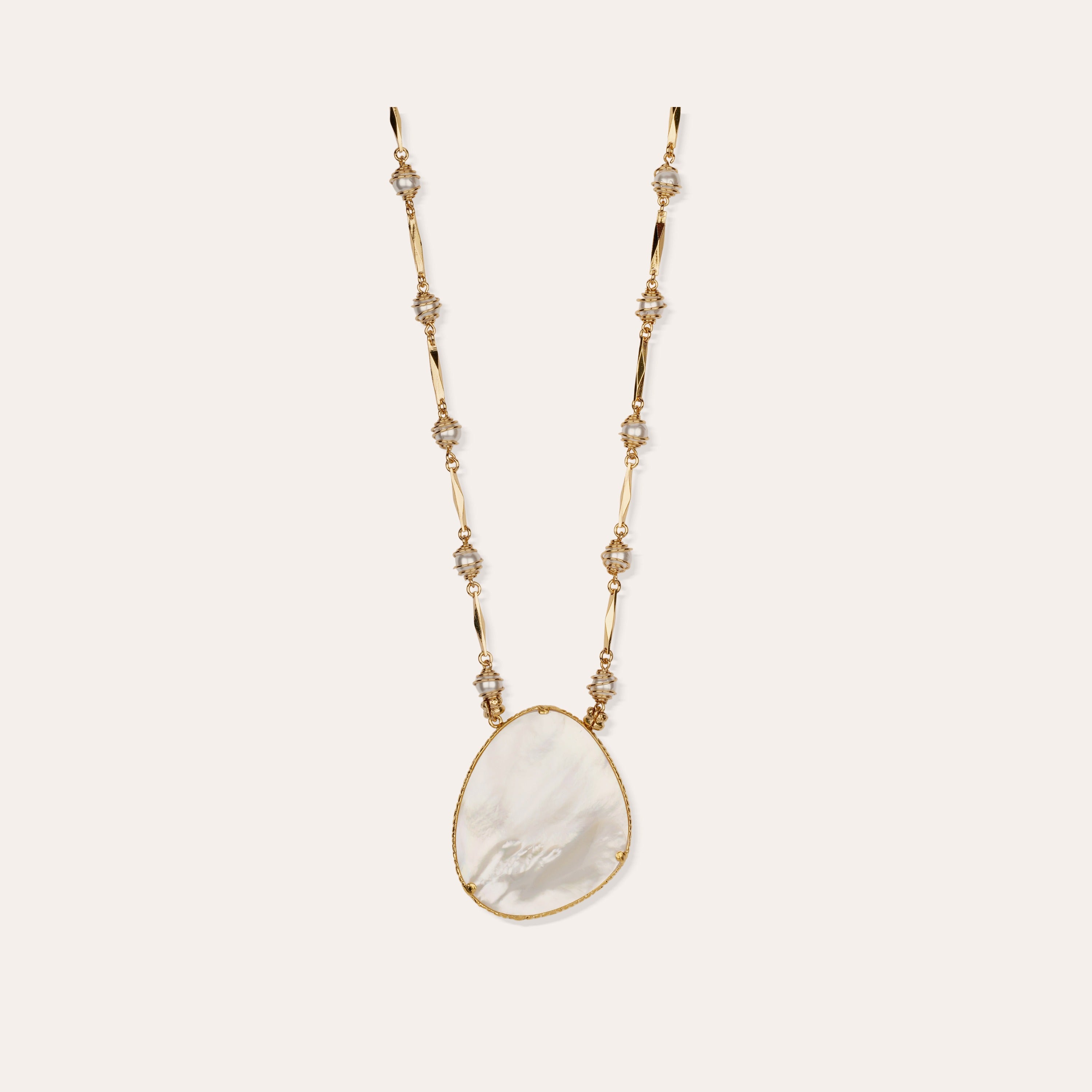 gas-bijoux-sautoir-perla-gipsea-grand-mod-le-nacre-blanche-cha-ne-dor-e-l-or-fin image 1