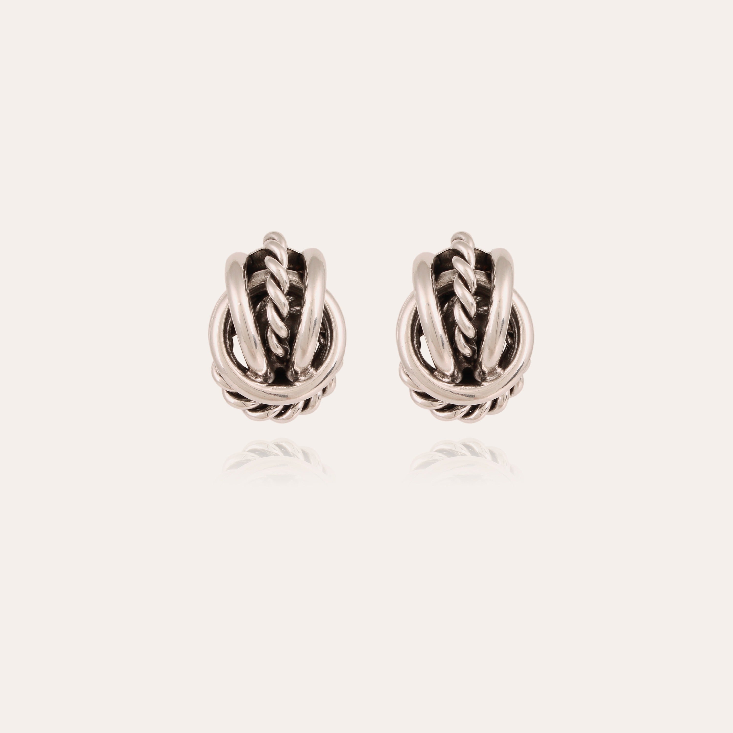 gas-bijoux-boucles-d-oreilles-lilou-argent-es-anneaux-lisses-et-torsad-s image 1