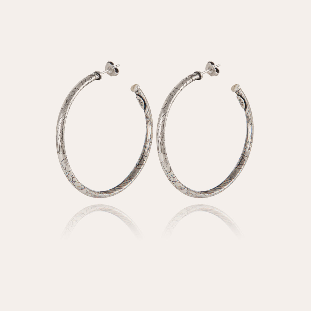 gas-bijoux-boucles-d-oreilles-cr-oles-maori-petit-mod-le-argent-es image 1