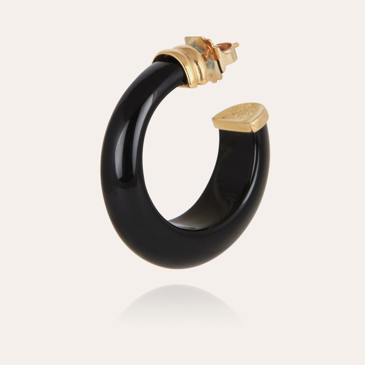 gas-bijoux-boucles-d-oreilles-cr-oles-abalone-ac-tate-noir image 2