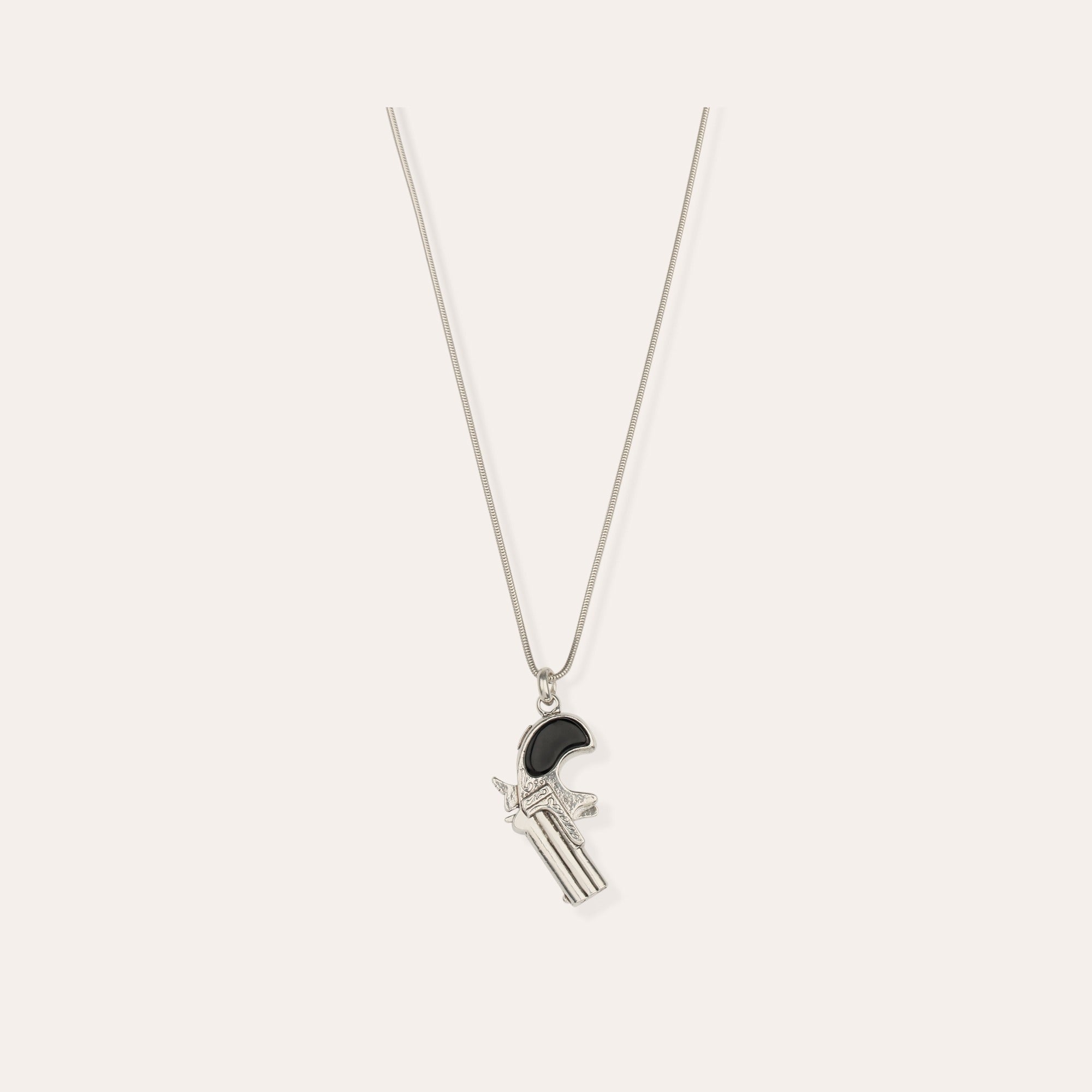 gas-bijoux-collier-clint-petit-mod-le-argent-pendentif-pistolet image 1