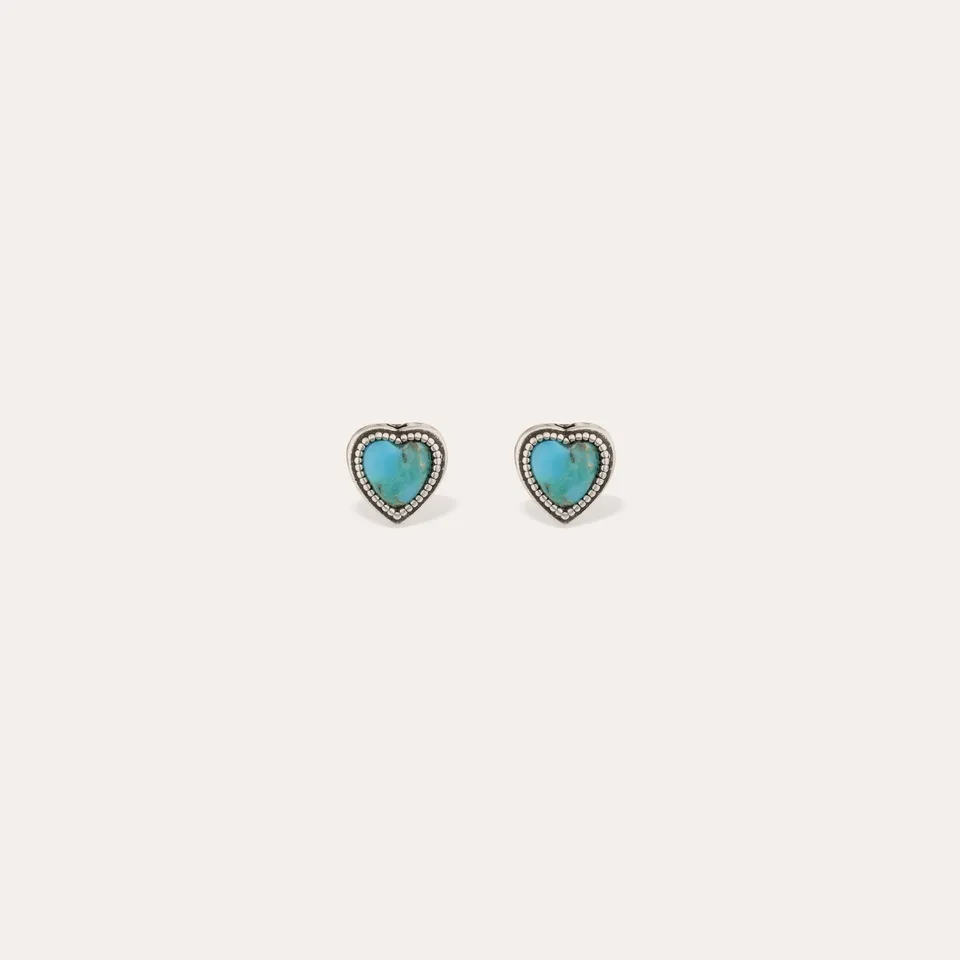 gas-bijoux-duality-amore-puce-d-oreille-argent-e-c-ur-grav-turquoise image 1