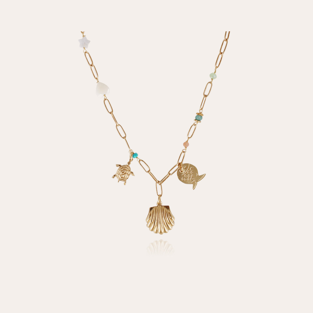 gas-bijoux-collier-capucine-enfant-cha-ne-dor-e-l-or-fin-avec-perles-color-es-et image 1