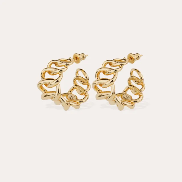 gas-bijoux-bronx-boucles-d-oreilles-cr-oles-dor-es-maille-gourmette image 1