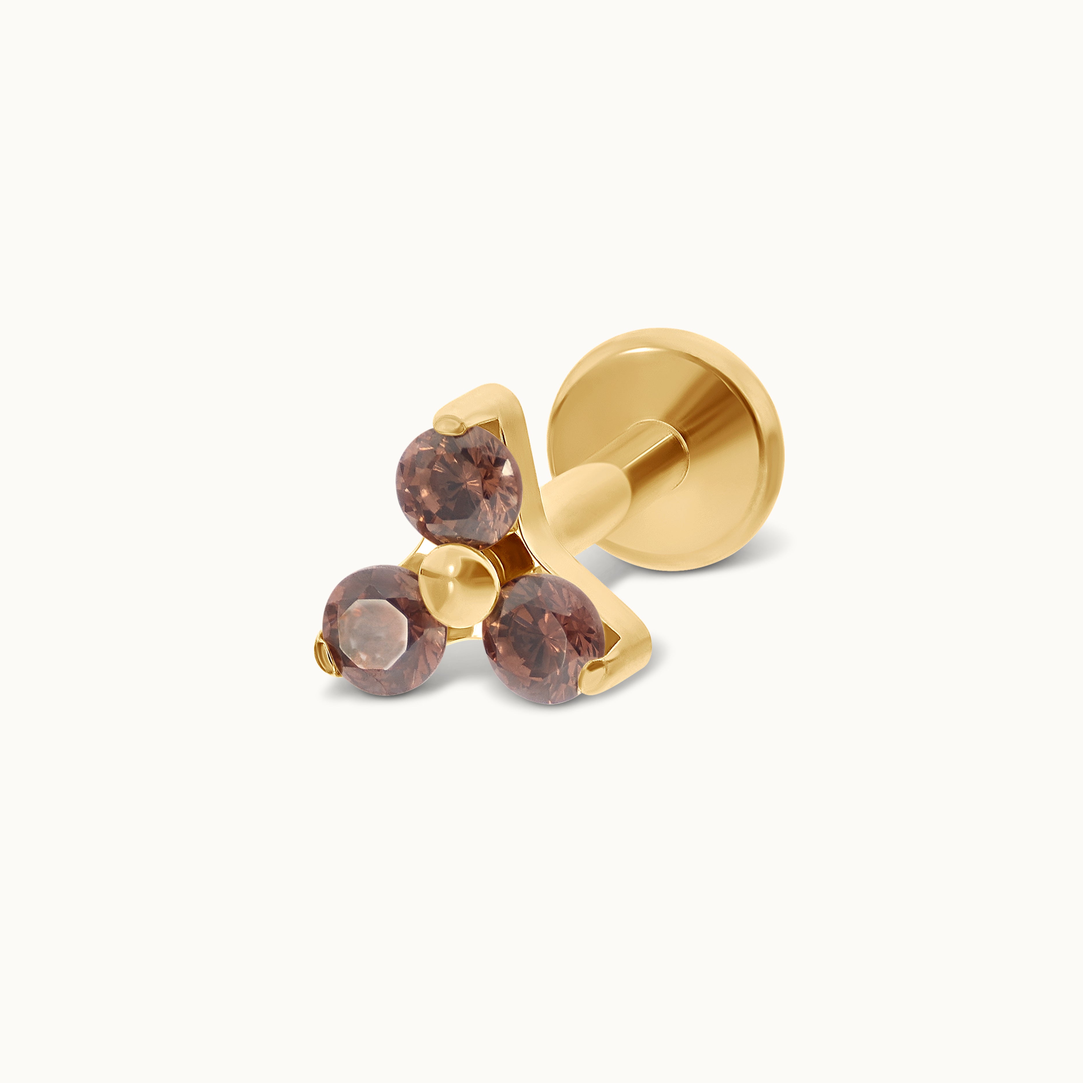 obsidian-piercing-trinity-mocha-piercing-titane-3-zircons-2-mm image 1