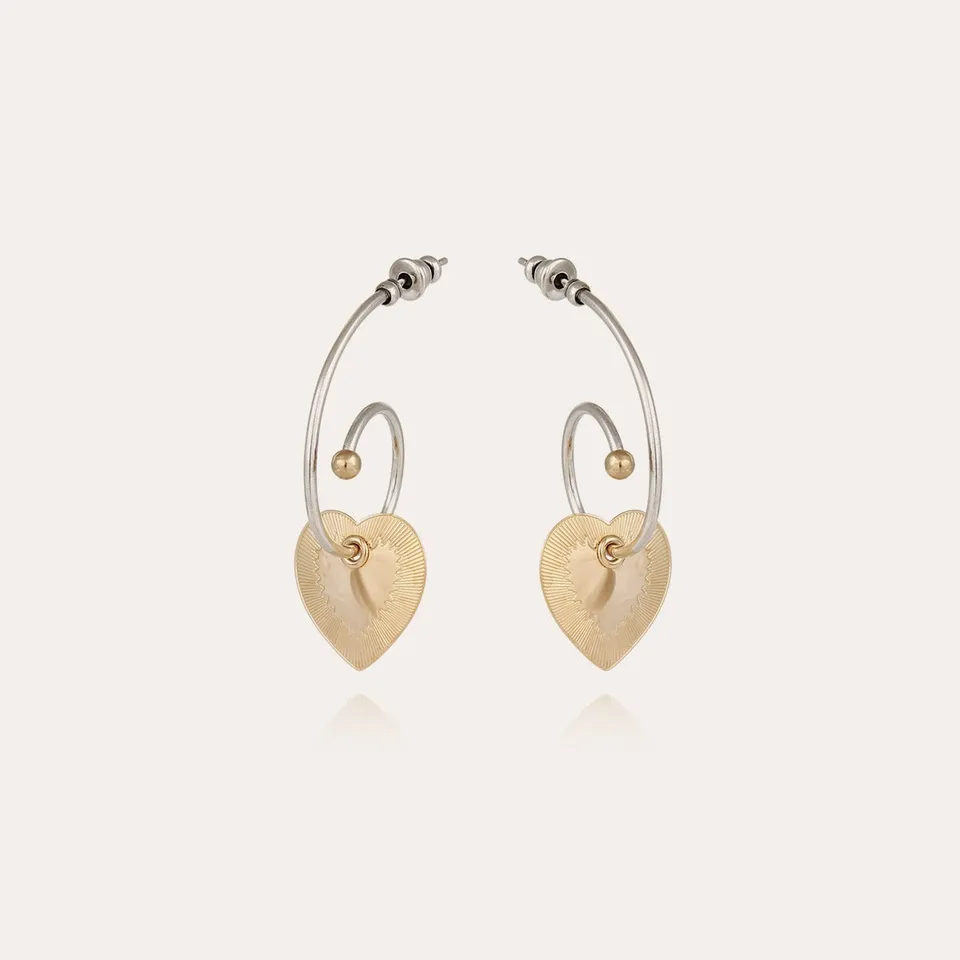 gas-bijoux-boucles-d-oreilles-c-line-love-mini-bicolore image 1