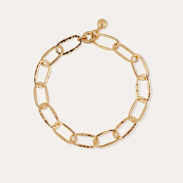 gas-bijoux-collier-maille-ovale-grand-mod-le-dor-l-or-fin-taille-ajustable image 1