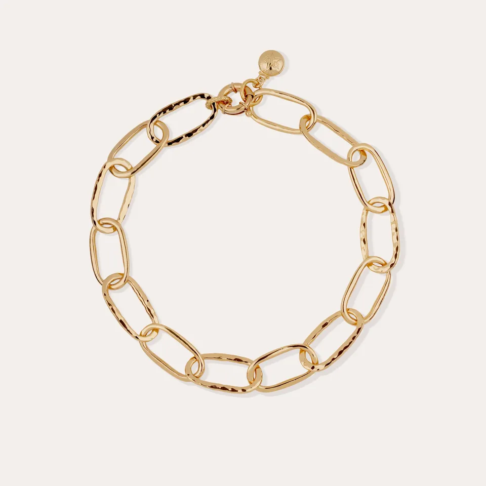 gas-bijoux-collier-maille-ovale-grand-mod-le-dor-l-or-fin-taille-ajustable image 1