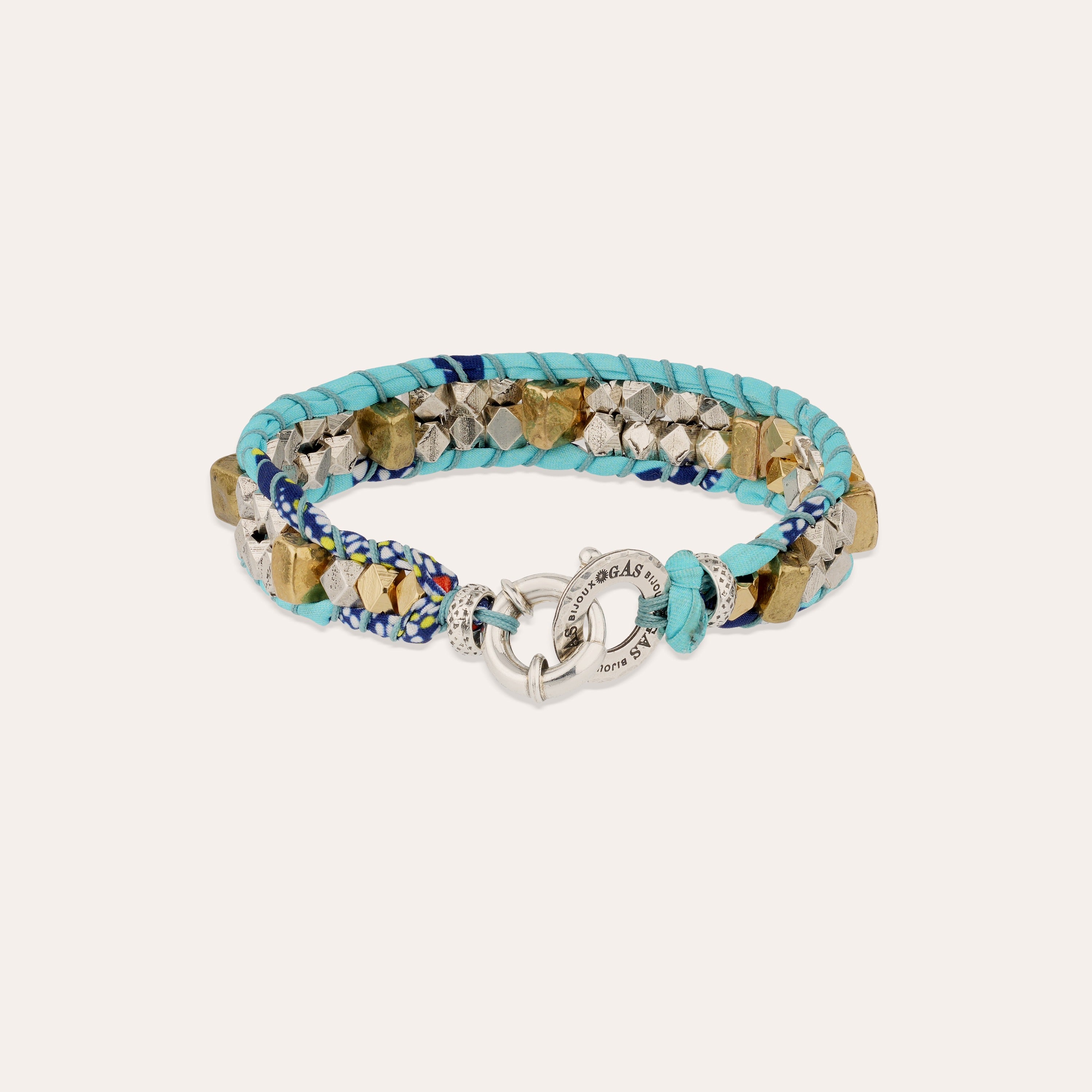 gas-bijoux-bracelet-ever-argent-cha-ne-tiss-e-perles-de-verre image 1