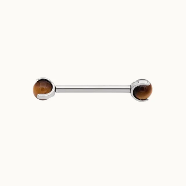 obsidian-piercing-barre-griff-e-il-de-tigre-barre-titane-pierre-naturelle-pour-i image 1