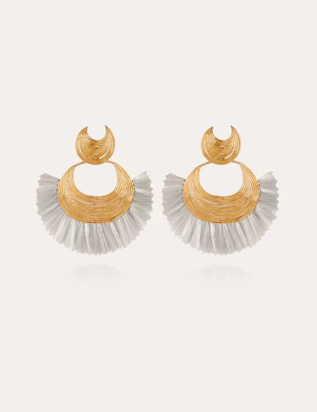 gas-bijoux-boucles-d-oreilles-luna-wave-raphia-dor-es-l-or-fin-faites-main image 1