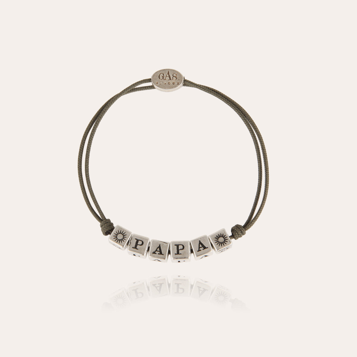 gas-bijoux-bracelet-papa-argent-bracelet-porte-bonheur-message image 1