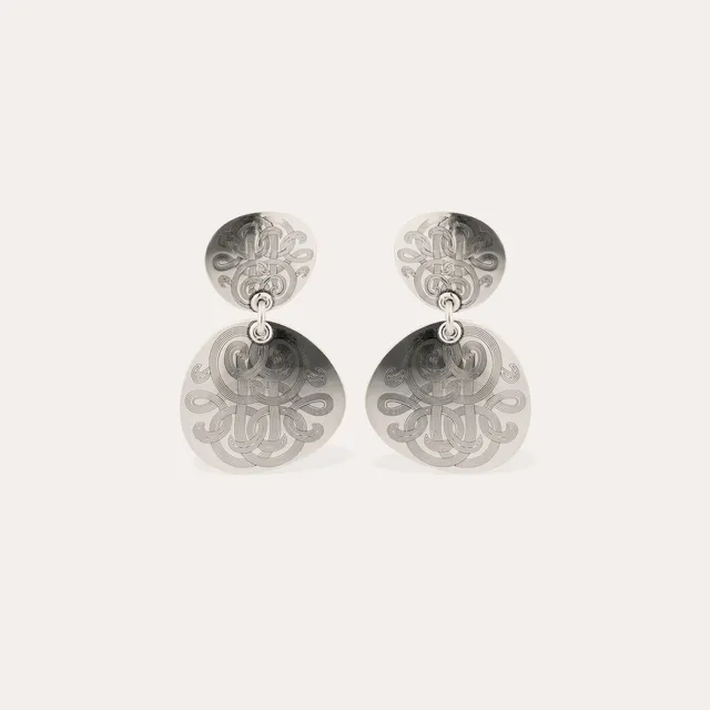 gas-bijoux-boucles-d-oreilles-diva-double-petit-mod-le-argent-es-m-daillons-grav image 1