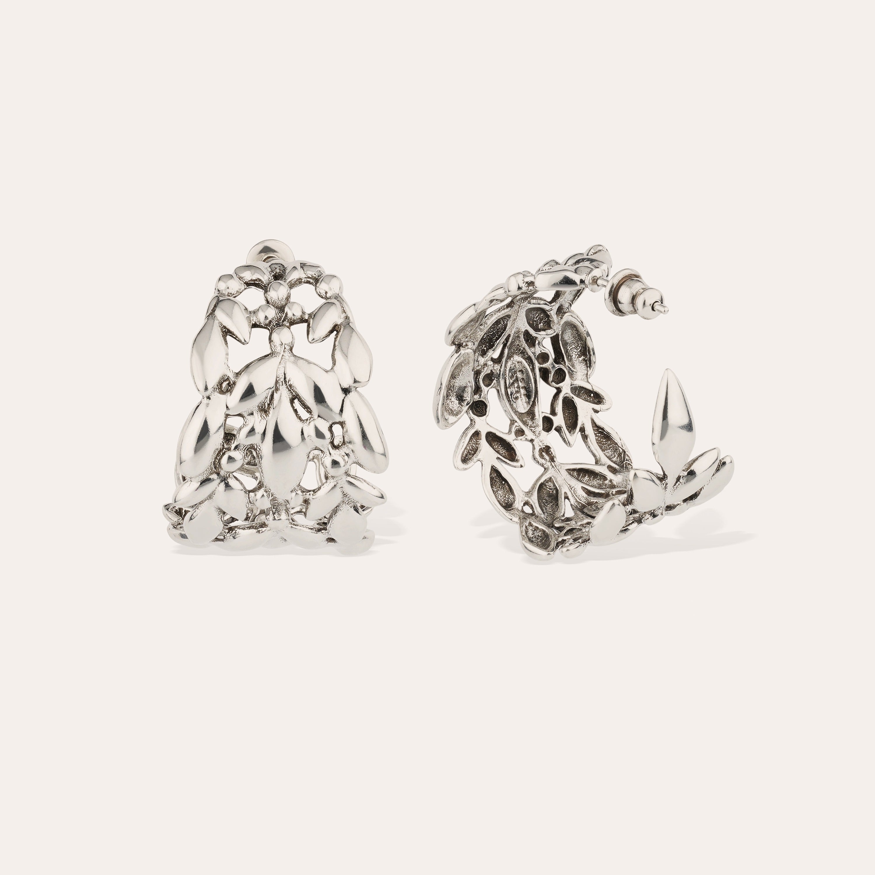 gas-bijoux-olea-boucles-d-oreilles-cr-oles-petit-mod-le-argent-es-feuille-d-oliv image 3
