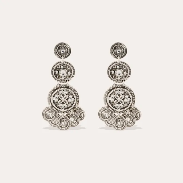 gas-bijoux-boucles-d-oreilles-sequin-trois-rangs-pendantes-argent-es-strass-sert image 1