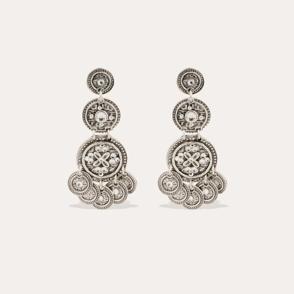 gas-bijoux-boucles-d-oreilles-sequin-trois-rangs-pendantes-argent-es-strass-sert image 1
