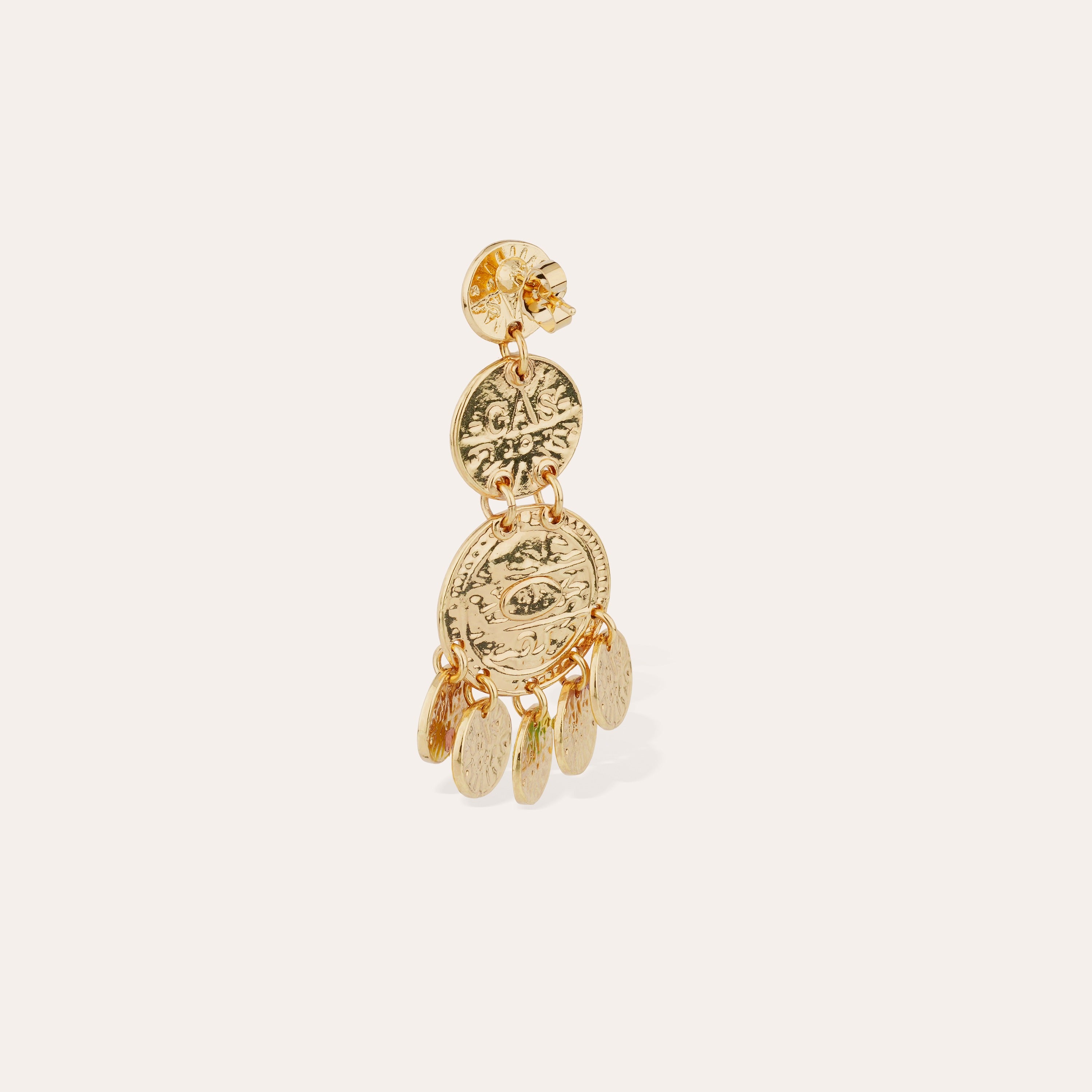 gas-bijoux-sequin-trois-rangs-boucles-d-oreilles-pendantes-dor-es-l-or-fin image 2
