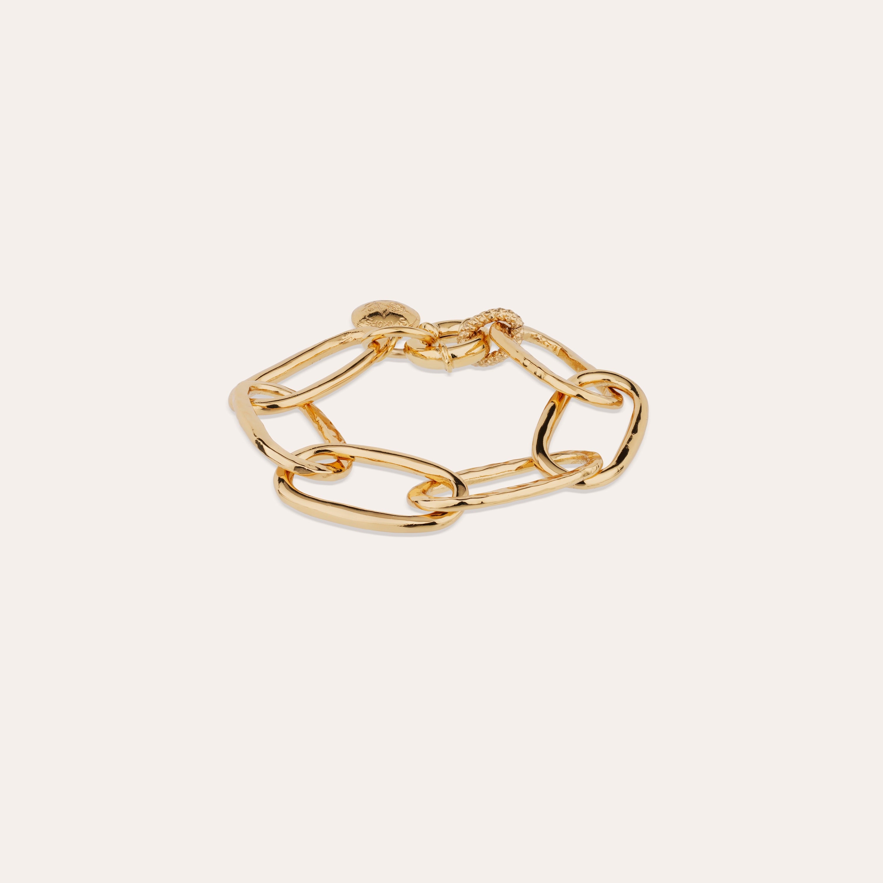 gas-bijoux-bracelet-maille-ovale-grand-mod-le-dor-l-or-fin-taille-ajustable image 1