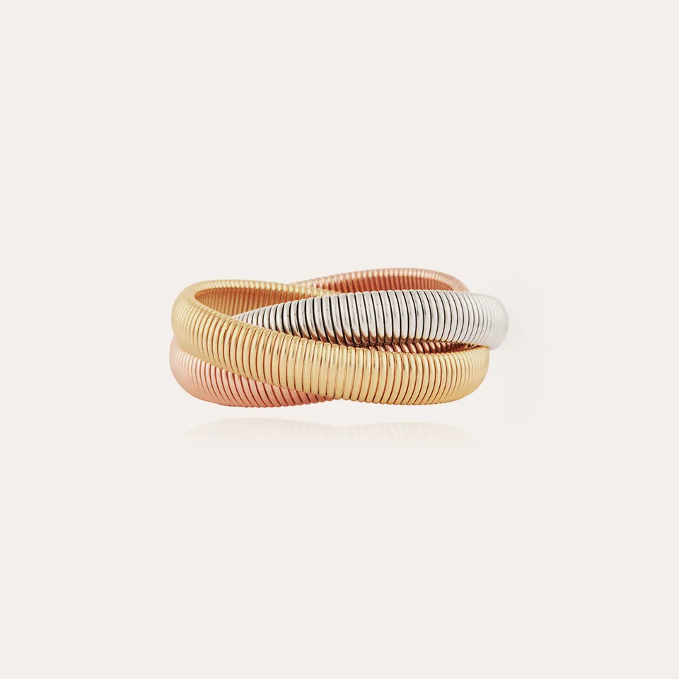 gas-bijoux-bracelet-infinity-trois-rangs-bicolore-maille-tubogas image 1