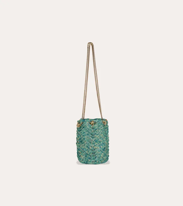 gas-bijoux-sac-bourse-palmiers-turquoise-raphia-avec-cha-ne-dor-e image 1