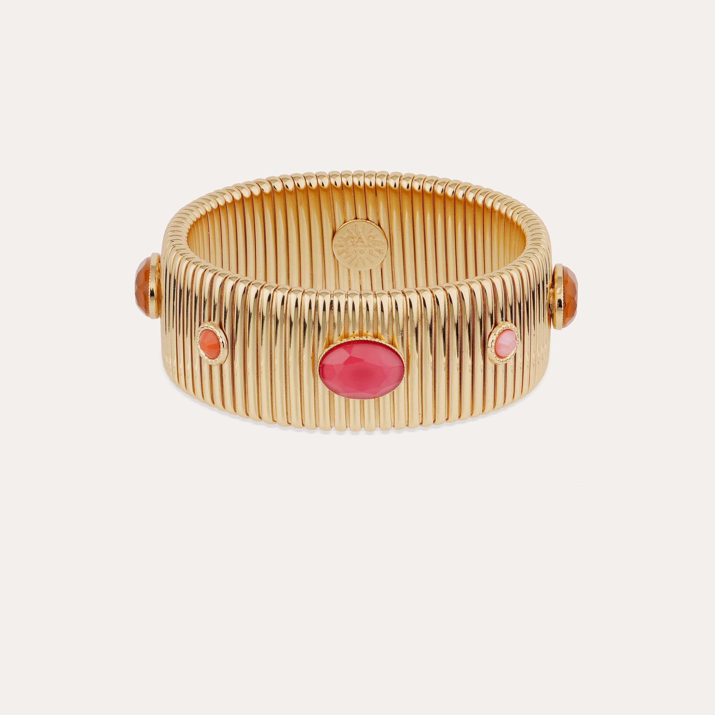 gas-bijoux-bracelet-strada-grand-mod-le-maille-tubogas-dor-e-l-or-fin-et-pierres image 1