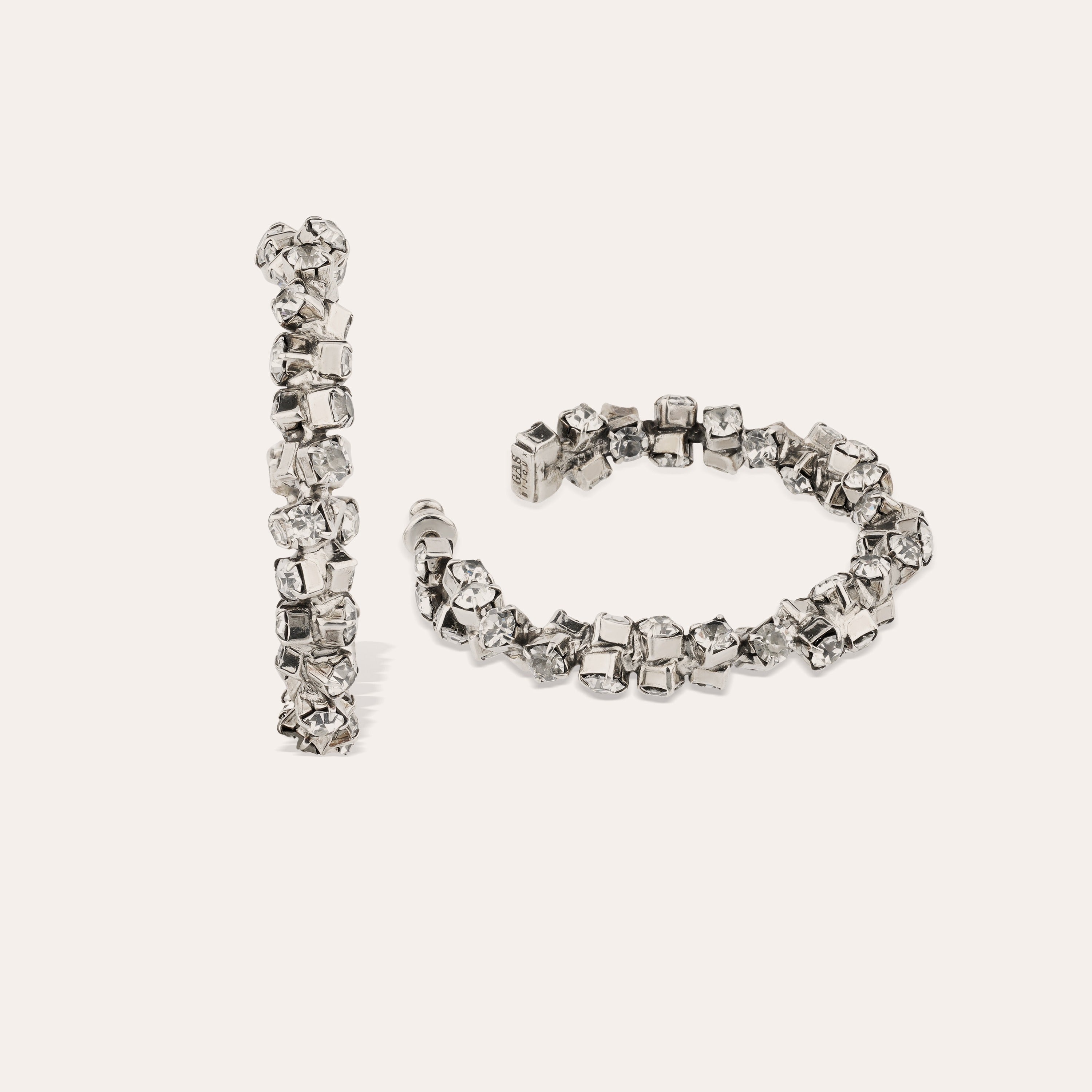 gas-bijoux-boucles-d-oreilles-cr-oles-tr-vise-rhodi-es-strass image 2