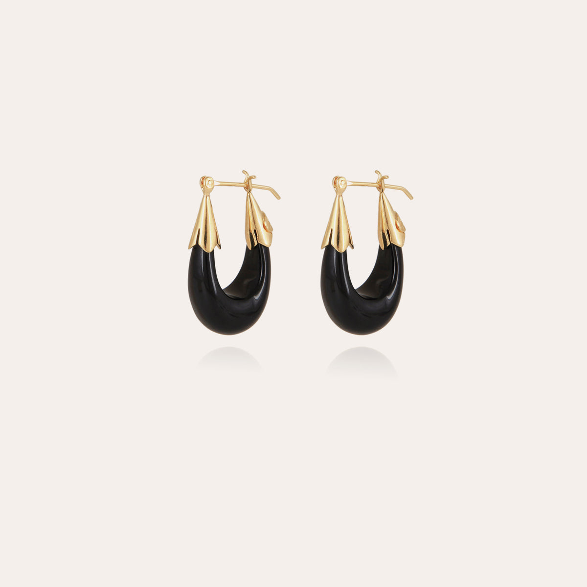 gas-bijoux-boucles-d-oreilles-cume-petit-mod-le-ac-tate-noir-dor image 1
